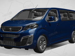 标致旅者l3旅行车越野车面包车MPV商务车2017款C4D汽车模型下载