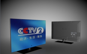 平板电视机C4D模型 Flat panel TV 3D model