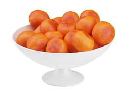 果盘里的水果桔子C4D模型下载