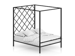 高床架双人床C4D模型下载Double bed