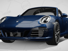 保时捷911-targa-4-gts豪华汽车跑车超跑2015款C4D汽车模型下载