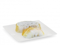 盘子里的两块面包C4D模型 bread