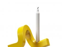 弯曲烛台一号 (装饰烛台)3D模型素材下载Crooked Candlestick One by Normann Copenhag