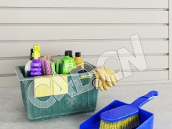 C4D工具箱扫帚簸箕模型