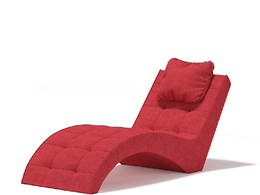红色布躺椅C4D模型