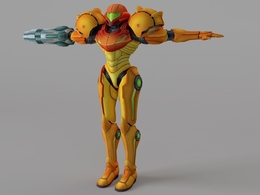银河战士角色形象C4D模型 Samus 3d model