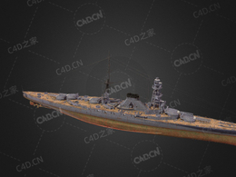 日本海军爱鹰号天城级战列巡洋舰C4D模型下载Ashitaka 3d model