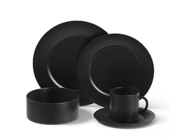 黑色盘子茶杯烟灰缸餐具套装C4D模型下载