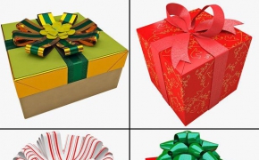 礼物包装盒C4D模型 TurboSquid Gift boxes