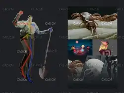 C4D绑定动画案例教程 Rigging and Animation in Cinema 4D