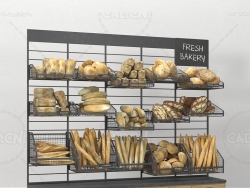 面包货架fresh bakeryC4D模型fresh bakery