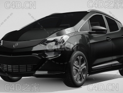 霍顿螺栓电动车新能源汽车2017款C4D汽车模型下载