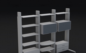 资料柜C4D模型 Libreria IKEA