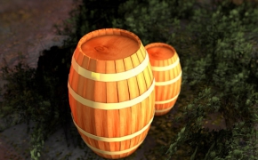 木桶C4D模型 Cask