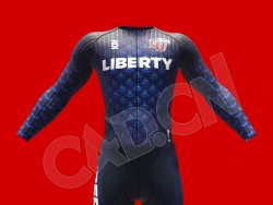 职业赛car手蓝色服装专业运动衣C4D模型