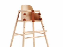 ND54带靠背儿童高脚椅Carl Hansen儿童椅3D模型素材下载ND54 High Chair Baby Seat wit