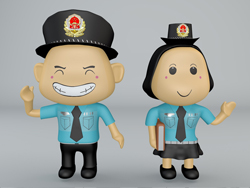 卡通公安造型