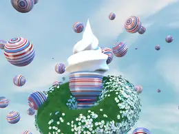 C4D奶油冰淇淋创意工程 NOT THAT TIME OF YEAR AGAIN