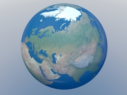 16K分辨率高清地球C4D模型 TurboSquid – 3D Earth Model
