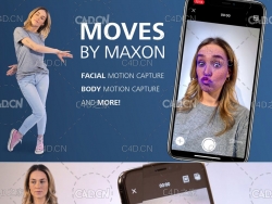 Cinema 4D插件:APP面部表情和身体动作捕捉数据导入插件 Moves by Maxon