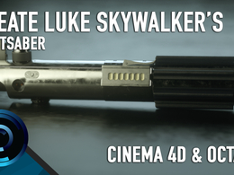 《星球大战》科幻武器C4D模型：天行者卢克的光剑 Skywalker's Lightsaber