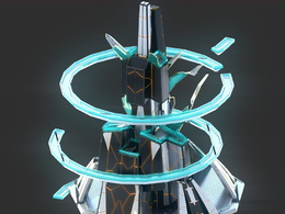 未来科幻创意摩天大楼建筑c4d模型 Sci-Fi Futuristic Future Fantasy City Building-1