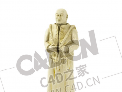 中国古代陶俑人物雕像工艺品摆件古董装饰品C4D模型下载