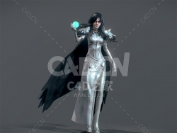 C4D通灵女神科幻人物模型下载