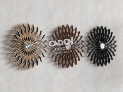 向日葵创意时钟C4D模型Vitra_Sunflower_Clock_c4d