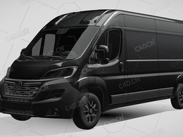 沃克斯豪尔movano封闭车厢面包车货车2022款C4D汽车模型下载