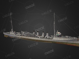 美国海军桑普森号驱逐舰C4D模型下载Sampson 3d model