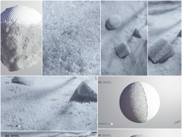 白雪C4D OCTANE材质Procedural Snow Shader (Octane)