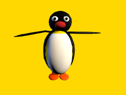 低面企鹅玩偶C4D模型 Pingu Model