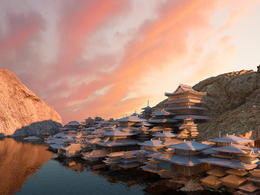 古代日本建筑3D模型 Kitbash3D – EDO JAPAN