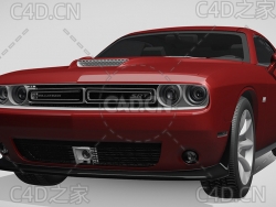 道奇挑战者汽车2015款C4D汽车模型下载