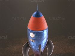 生锈卡通火箭 cohete-rocket
