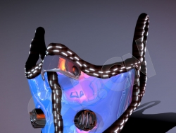 面罩带呼吸阀的口罩C4D模型