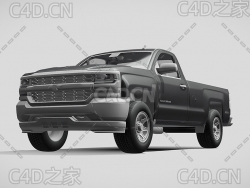 雪佛兰皮卡汽车C4D汽车模型下载