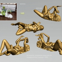 舞蛇人雕像（STL雕刻模型）