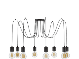 8头M形餐厅吊灯c4d模型下载