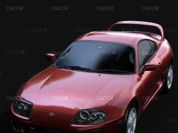 丰田跑车丰田汽车C4D模型下载 Toyota Supra 1998 Model