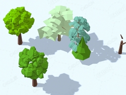 低面多边形植被和树木 Vegetation and Trees