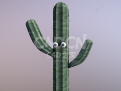 C4D卡通仙人掌热带植物模型下载