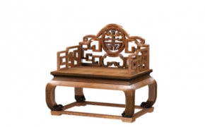 中式家具模型：夔凤纹宝座C4D模型