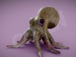 小章鱼C4D模型 Baby Octopusx