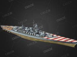 意大利皇家海军罗马号维托里奥维内托级战列舰C4D模型下载Roma 3d model