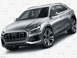 奥迪Q8城市SUV汽车C4D模型 Audi Q8 2019 - 3D Model
