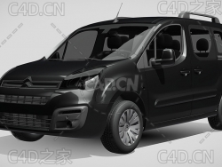 雪铁龙面包车家用汽车2017款C4D汽车模型下载
