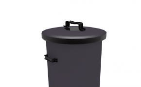 带盖子的垃圾桶C4D模型 Trash can 3D model