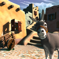C4D自带场景模型：小毛驴 Little donkey